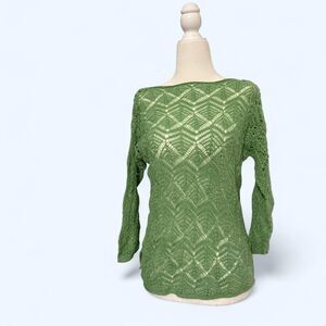 Jeanne-marc Women's Green Crop-top